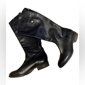 Sam Edelman Black Leather Knee-High Boots